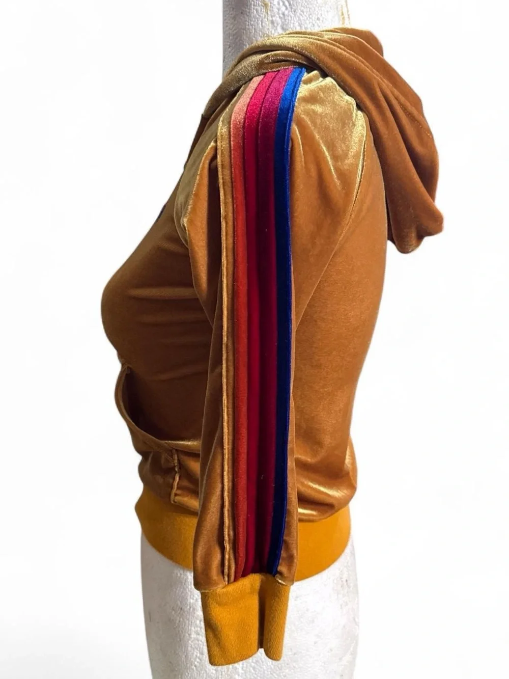 Kids Aviator Nation Mustard Velour Zip Hoodie Jacket